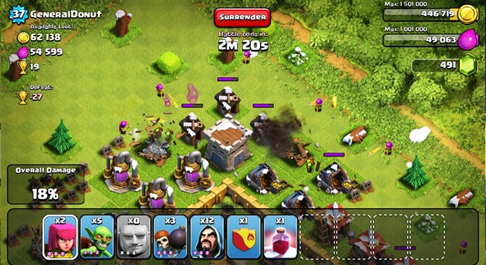 لعبة كلاش أوف كلانس Clash Of Clans القيادي